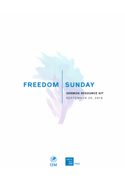 Sermon Resource Kit - International Justice Mission