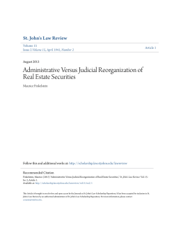 Administrative Versus Judicial Reorganization of Real Estate