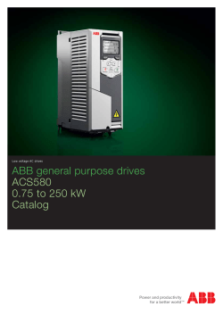 ABB general purpose drives ACS580 0.75 to 250 kW Catalog