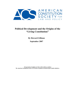 Political Development and the Origins