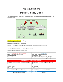 US Government Module 3 Study Guide