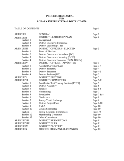 District Procedures Manual