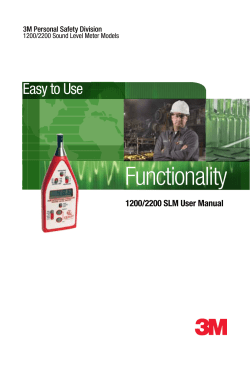 1200/2200 Sound Level Meter User Manual