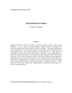 Aid and Reform in Ghana