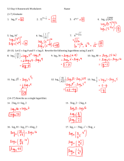 log 5 log 625 log 16 6 log 3log 3log - + x x x