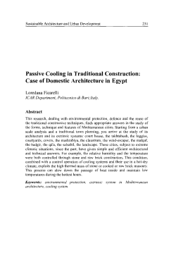 Passive Cooling in Traditional Construction: Case of Domestic
