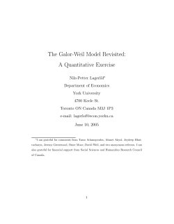 The Galor-Weil Model Revisited: A Quantitative Exercise