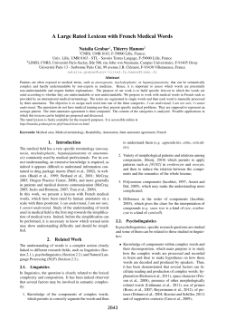 A Large Rated Lexicon with French Medical Words