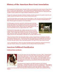 History of the American Boer Goat Association