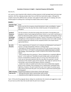Sec 4 Lit AfL Worksheet Based on Midyr 2016 Julius Caesar LOTF