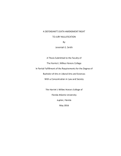 A Defendant`s Sixth Amendment Right to Jury Nullification