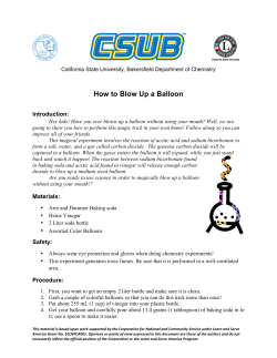 How to Blow Up a Balloon - California State University, Bakersfield