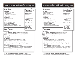 How to Make a Rich Full-Tasting Tea How to Make a Rich