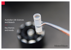 Australian Life Sciences and Biotech Key themes and trends