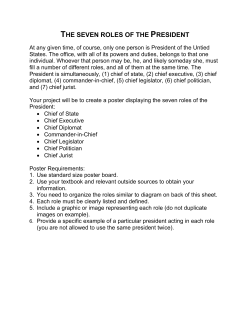 THE SEVEN ROLES OF THE PRESIDENT