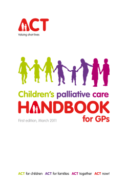 Children`s palliative care handbook for GPs