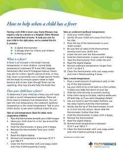 How To Help When A Child Has A Fever