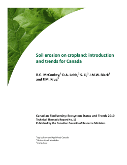 Soil erosion on cropland: introduction and trends