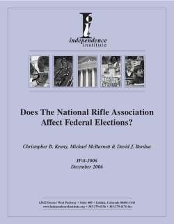 Does the National Rifle Association Influence Federal