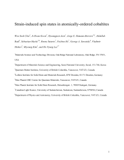 Strain-Induced Spin States in Atomically Ordered Cobaltites