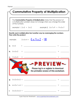 Commutative Property - Super Teacher Worksheets