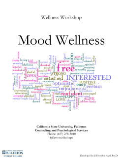 Mood Wellness handouts.