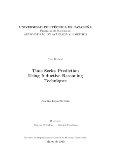 Time Series Prediction Using Inductive Reasoning Techniques