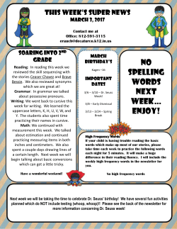 No spelling words next week&hellip; Enjoy!