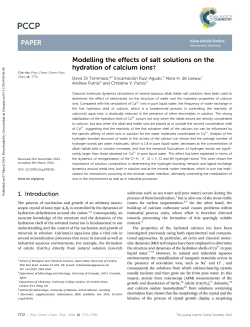 Modelling the effects of salt solutions on the hydration of calcium