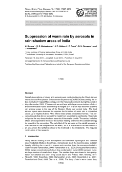 Suppression of warm rain by aerosols in rain-shadow areas