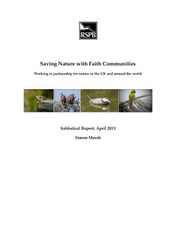 Saving Nature with Faith Communities