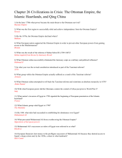 Chapter 26 Civilizations in Crisis: The Ottoman