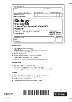 Biology - Edexcel