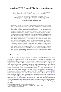 Leakless DNA Strand Displacement Systems