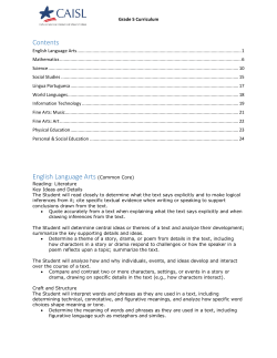 Contents English Language Arts (Common Core)