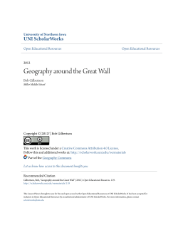 Geography around the Great Wall - UNI ScholarWorks
