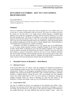 DYNAMITE FACTORIES &ndash; KEY TO A SUCCESSFUL