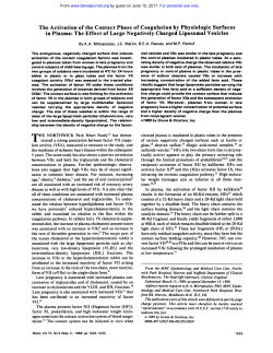The Activation of the Contact Phase of Coagulation