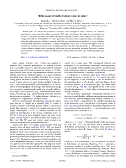 Stiffness and strength of suture joints in nature