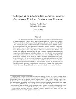 The Impact of an Abortion Ban on Socio