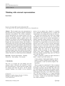 Thinking with external representations
