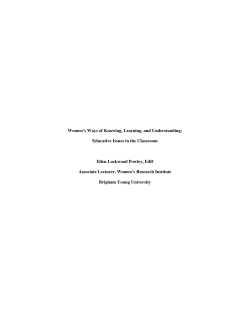 Dr. Ellen Powley, Women`s Research Institute
