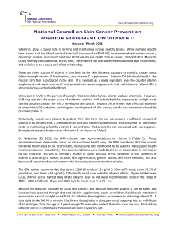 the Statement - National Council on Skin Cancer