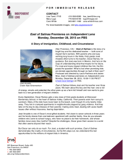 East of Salinas Premieres on Independent Lens Monday