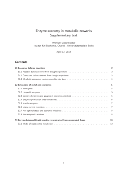 Supplementary text - Dynamics and function of enzyme regulation in