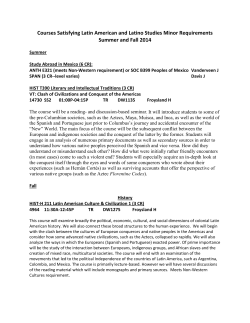 Courses Satisfying Latin American and Latino Studies Minor