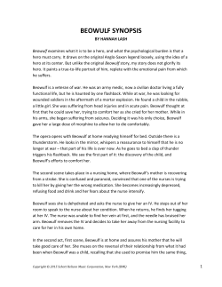 BEOWULF SYNOPSIS