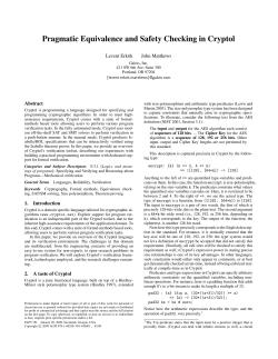 Pragmatic Equivalence and Safety Checking in Cryptol