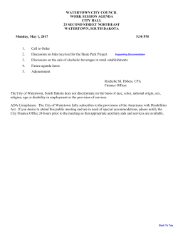 May 1, 2017 - City of Watertown, SD