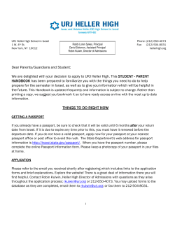 Student and Parent Handbook - NFTY-EIE